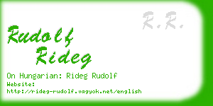 rudolf rideg business card